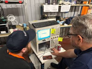 Equipment testing (prior to purchase) going on